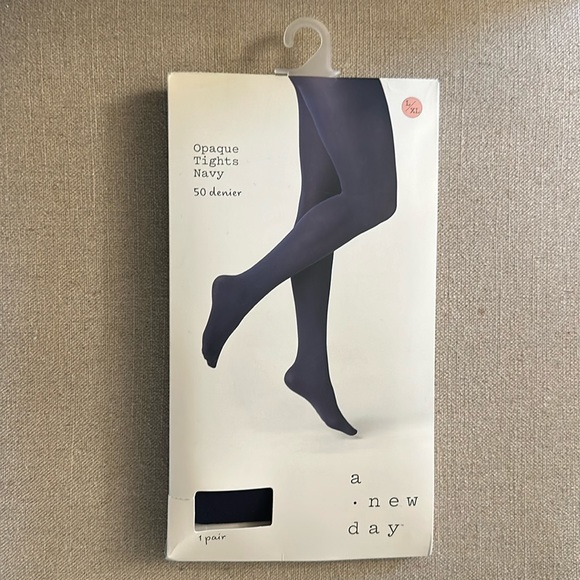a new day Accessories A New Day Target Womens Opaque Tights New Navy Blue Size Lxl Poshmark